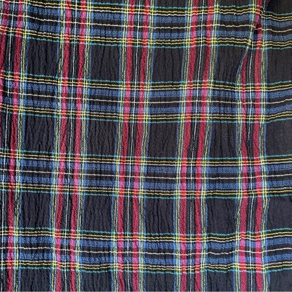 NWT ZARA Plaid Midi Skirt in Blue, Red, White, sz Small - Picture 7 of 7